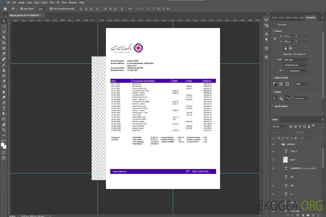 Banque iranienne Zamin template Banque iranienne Zamin template